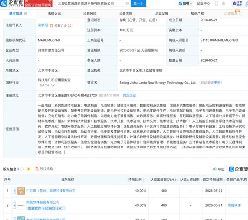 南威軟件等成立新能源科技公司，布局AI技術與網絡技術服務新賽道